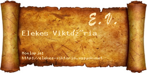 Elekes Viktória névjegykártya