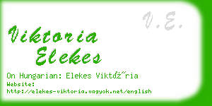 viktoria elekes business card